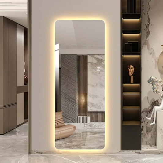 Rechteckiger Spiegel mit LED-Licht – 50x160 cm